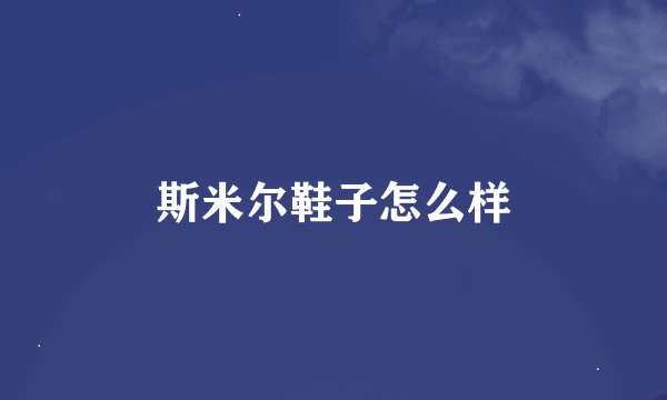 斯米尔鞋子怎么样