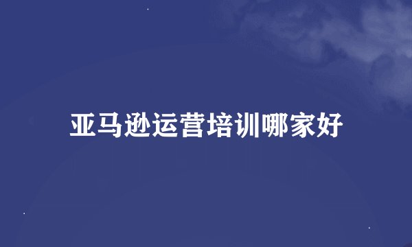 亚马逊运营培训哪家好