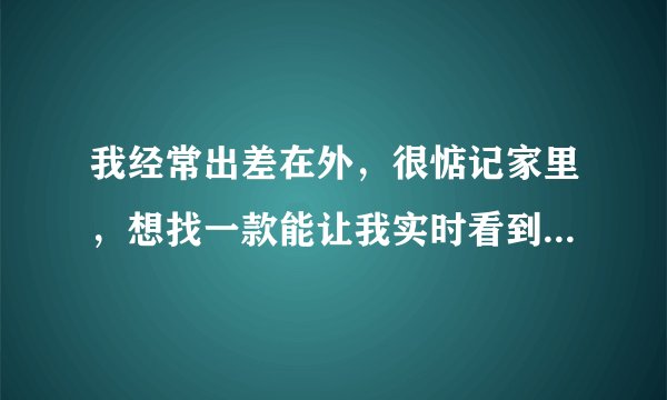 我经常出差在外，很惦记家里，想找一款能让我实时看到家里情况的监控设备！