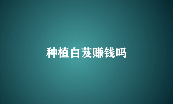 种植白芨赚钱吗