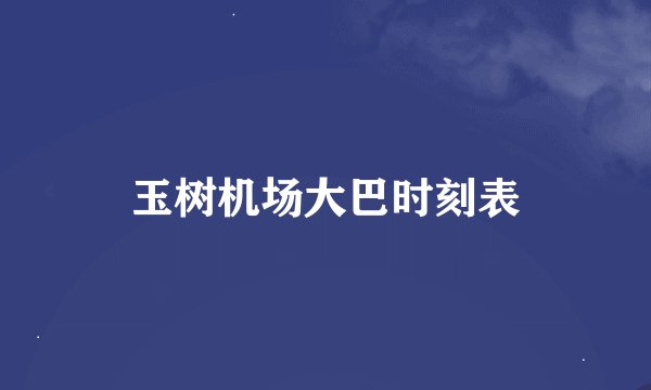 玉树机场大巴时刻表