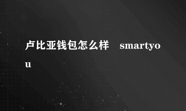 卢比亚钱包怎么样 smartyou