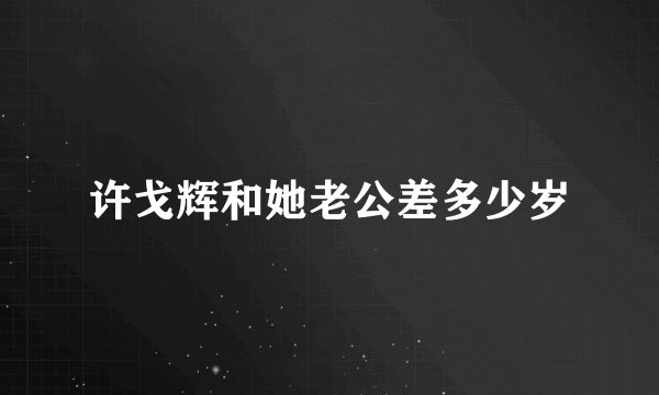 许戈辉和她老公差多少岁