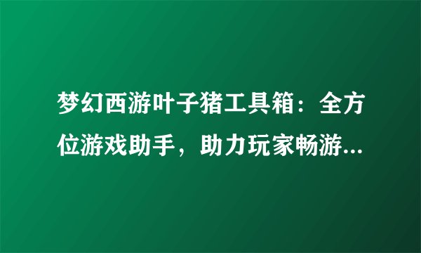 梦幻西游叶子猪工具箱：全方位游戏助手，助力玩家畅游梦幻世界