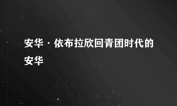 安华·依布拉欣回青团时代的安华