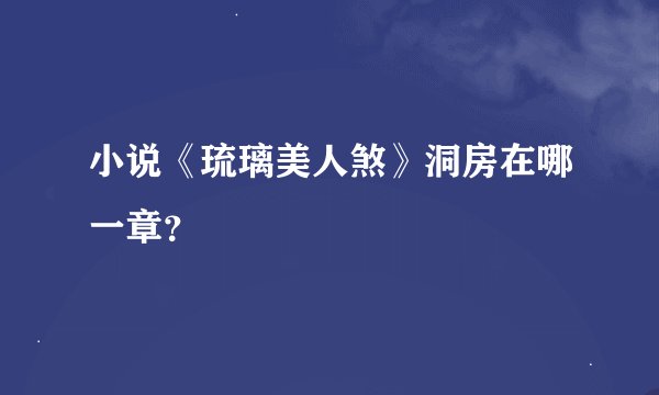小说《琉璃美人煞》洞房在哪一章?