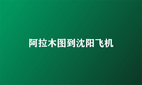 阿拉木图到沈阳飞机
