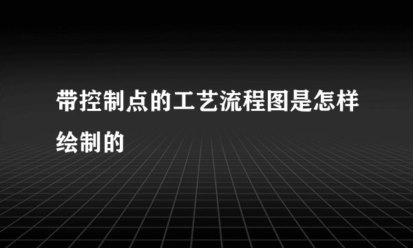 带控制点的工艺流程图是怎样绘制的