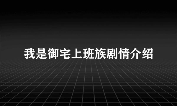 我是御宅上班族剧情介绍