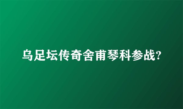 乌足坛传奇舍甫琴科参战?