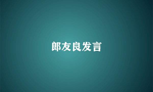 郎友良发言