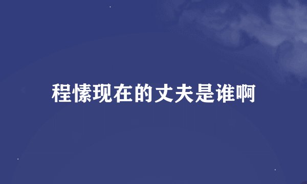 程愫现在的丈夫是谁啊