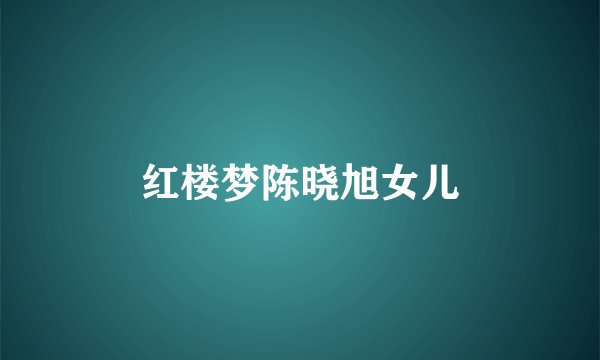 红楼梦陈晓旭女儿