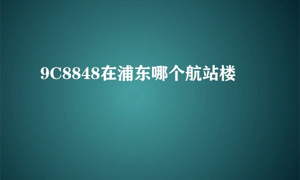 9C8848在浦东哪个航站楼