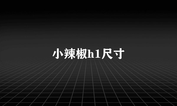 小辣椒h1尺寸