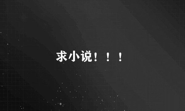 求小说！！！