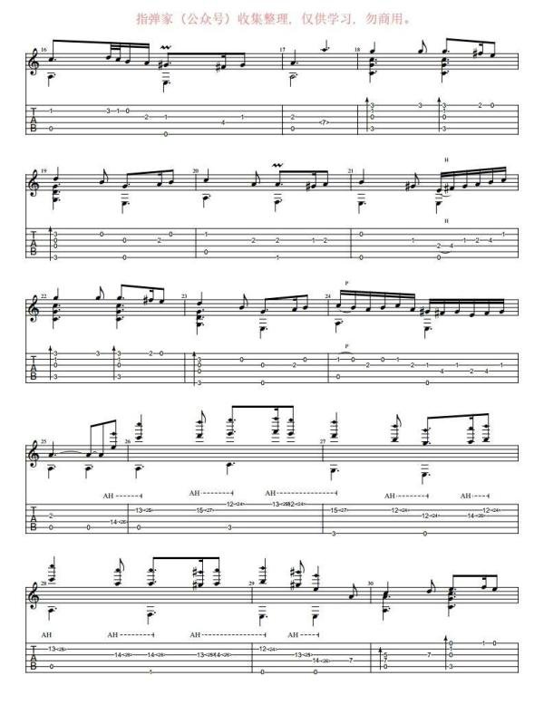 【附谱】启蒙神曲-绿袖子（Greensleeves）吉他独奏