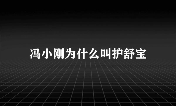 冯小刚为什么叫护舒宝
