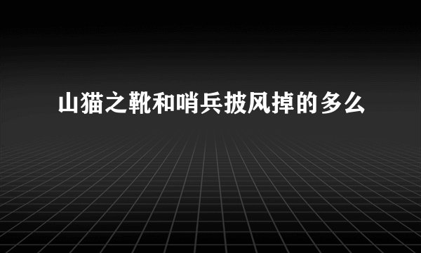 山猫之靴和哨兵披风掉的多么