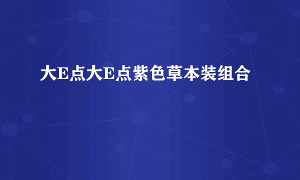 大E点大E点紫色草本装组合