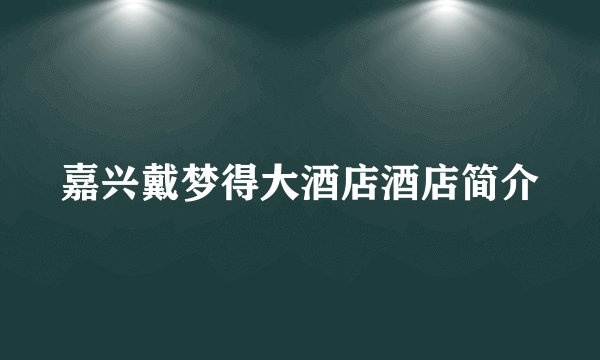 嘉兴戴梦得大酒店酒店简介