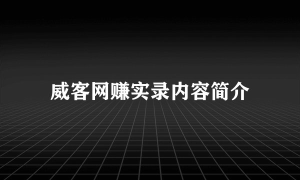 威客网赚实录内容简介