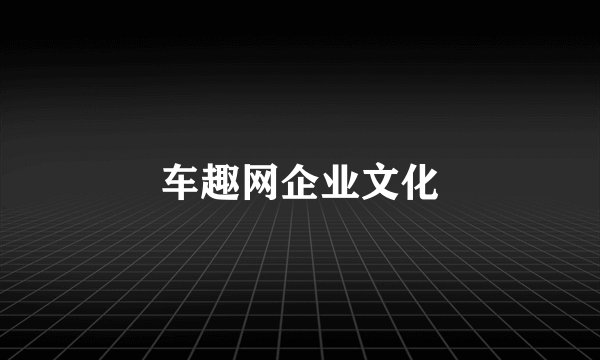 车趣网企业文化