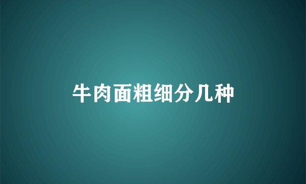 牛肉面粗细分几种