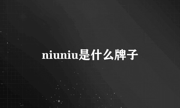 niuniu是什么牌子
