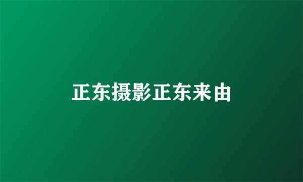 正东摄影正东来由