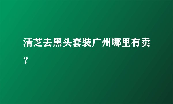 清芝去黑头套装广州哪里有卖？