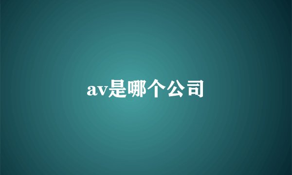 av是哪个公司