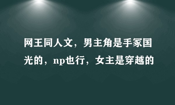 网王同人文，男主角是手冢国光的，np也行，女主是穿越的