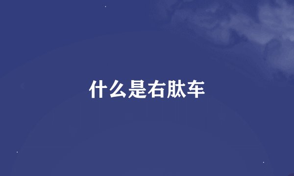 什么是右肽车