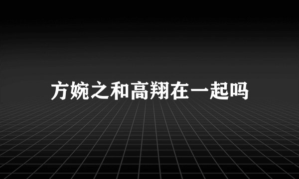 方婉之和高翔在一起吗
