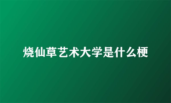 烧仙草艺术大学是什么梗