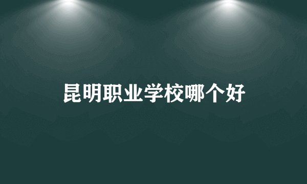 昆明职业学校哪个好