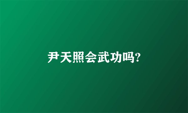 尹天照会武功吗?