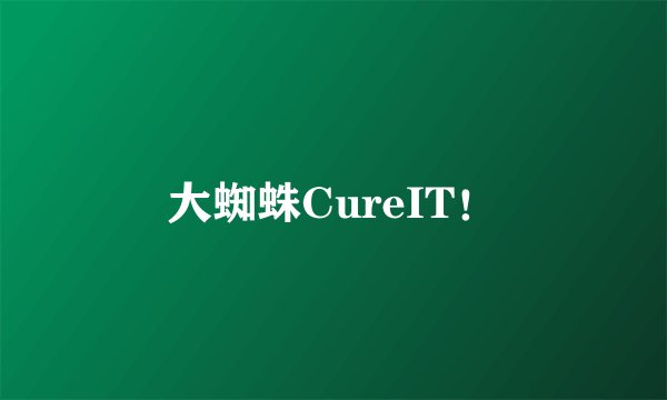 大蜘蛛CureIT！