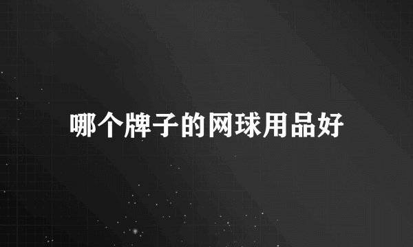 哪个牌子的网球用品好