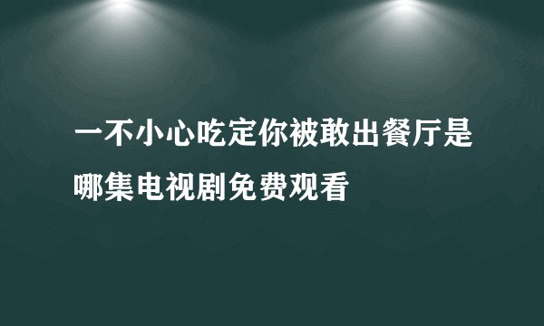 一不小心吃定你被敢出餐厅是哪集电视剧免费观看