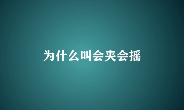 为什么叫会夹会摇