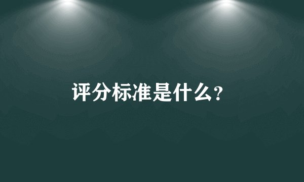 评分标准是什么?