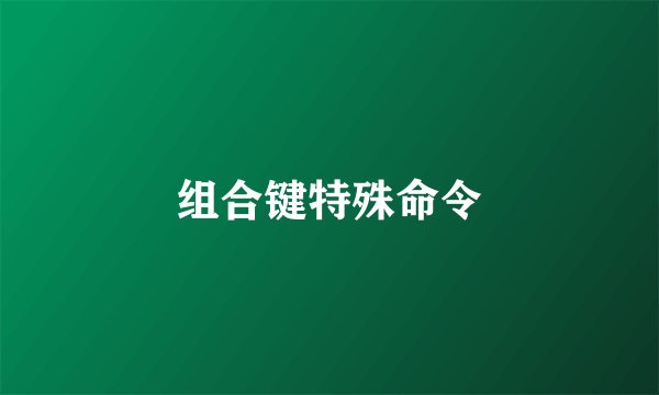 组合键特殊命令