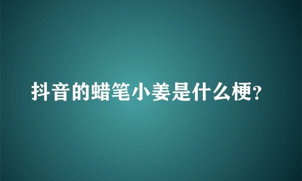 抖音的蜡笔小姜是什么梗？