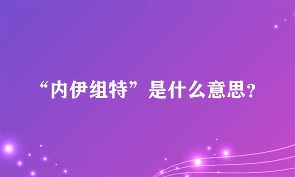 “内伊组特”是什么意思？