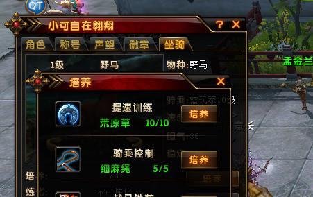 轩辕传奇坐骑怎么升级