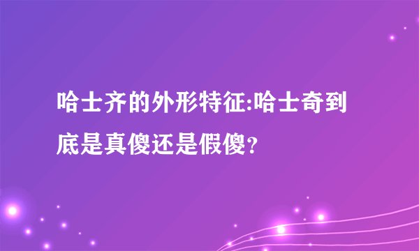 哈士齐的外形特征:哈士奇到底是真傻还是假傻？