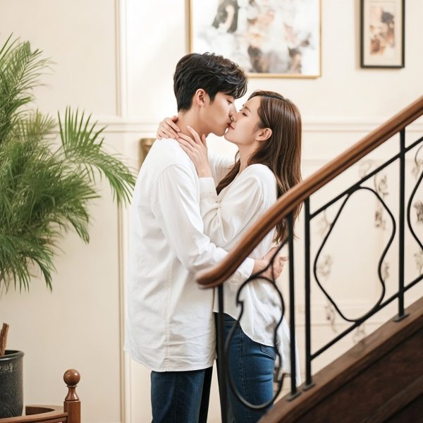 男女在楼梯间接吻的电视剧