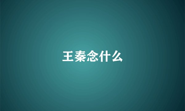 王秦念什么